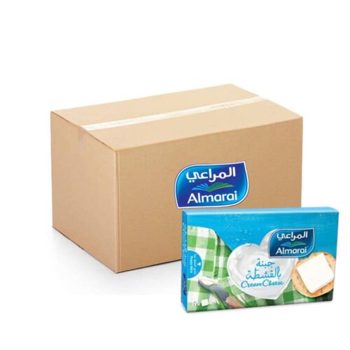 Almarai Cream Cheese 6 Portion pack – 16x108g, smooth and creamy cheese for cooking and spreading.