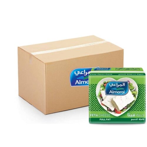 Almarai Feta Cheese Full Fat - 27x200g pack of rich, creamy full-fat feta cheese ideal for salads and Mediterranean recipes