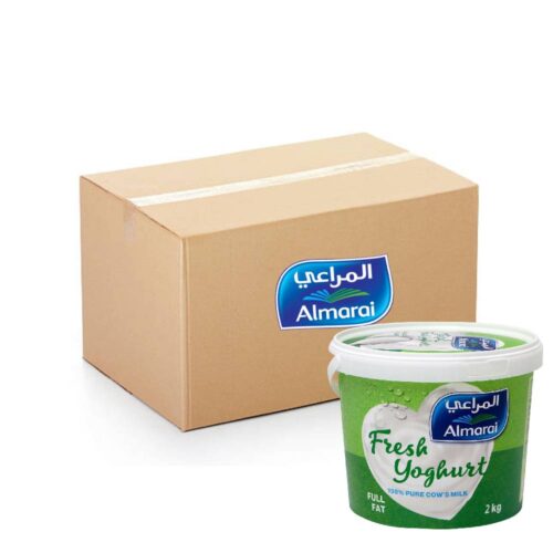 Almarai Full Cream Fresh Yoghurt – 6x2kg pack of rich and creamy yoghurt ideal for family use and bulk storage