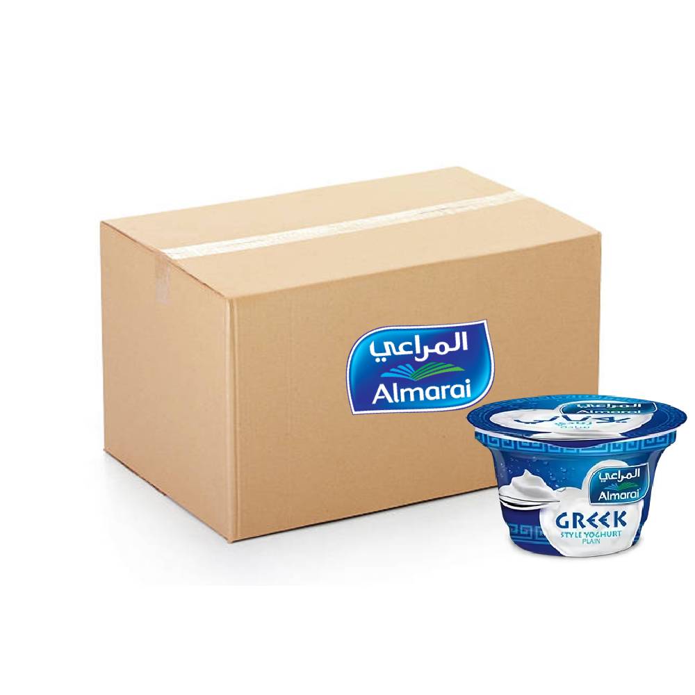 Almarai Greek Style Yoghurt Plain – 48x150g multipack of high-protein, creamy plain yoghurt perfect for healthy meals and snacks