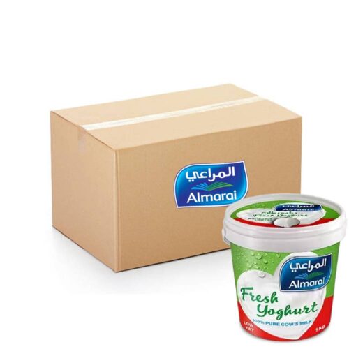 Almarai Low Fat Fresh Yoghurt pack of 12x1kg containers, creamy and healthy low fat yoghurt