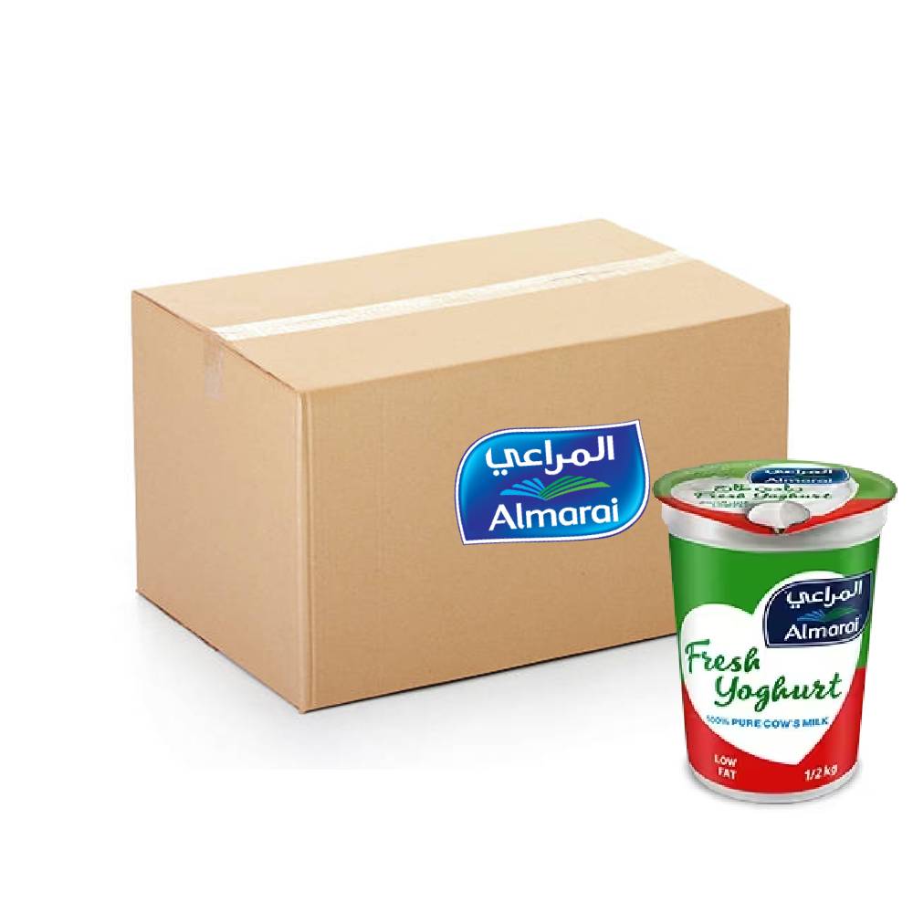 Almarai Low Fat Fresh Yoghurt 24x500g pack of healthy creamy yoghurt