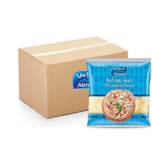 Almarai Mozzarella Shredded Cheese 8x450g pack – premium quality shredded mozzarella cheese for cooking and baking