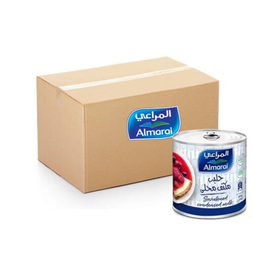 Almarai Sweetened Condensed Milk 48x397g – creamy and sweet condensed milk perfect for baking and desserts.