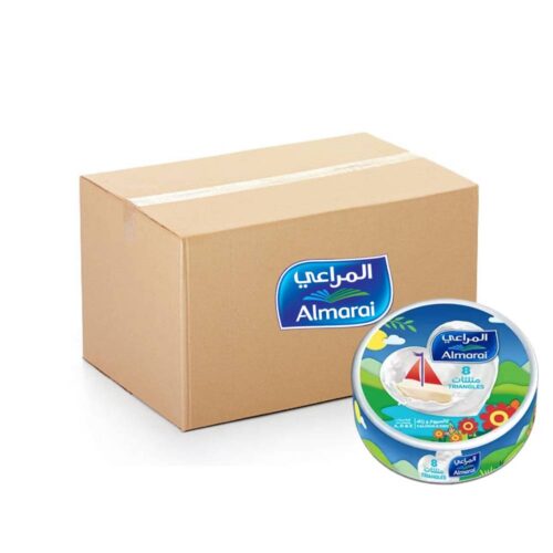 Almarai Triangle Cheese 8 Portion pack, 24x120g, creamy and convenient cheese triangles for snacks and recipes