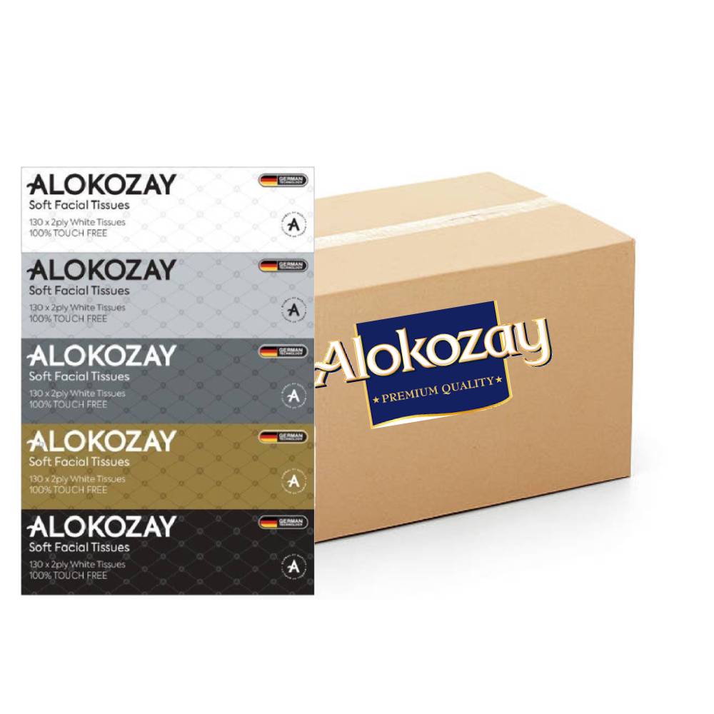 Alokozay Facial Tissue - 130 Ply x 5 x 6, Bulk items, Catering, Wholesale price, Soft Facial tissues, Cleansing Face, Make up removal