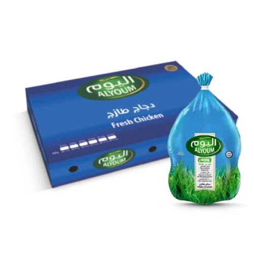 Alyoum Fresh Whole Chicken 10x800g pack of premium quality whole chickens, fresh and ready for cooking