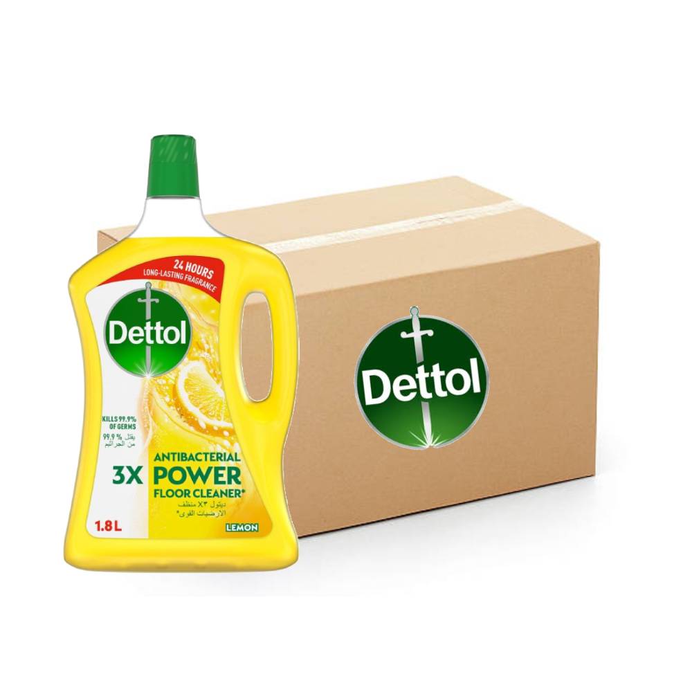Dettol Antibacterial Floor Cleaner Lemon - 6x1.8Ltr, Bulk items, Catering, Wholesale price, Disinfectant, Floor Cleaning, Disinfectant, Lemon Scent, Offers
