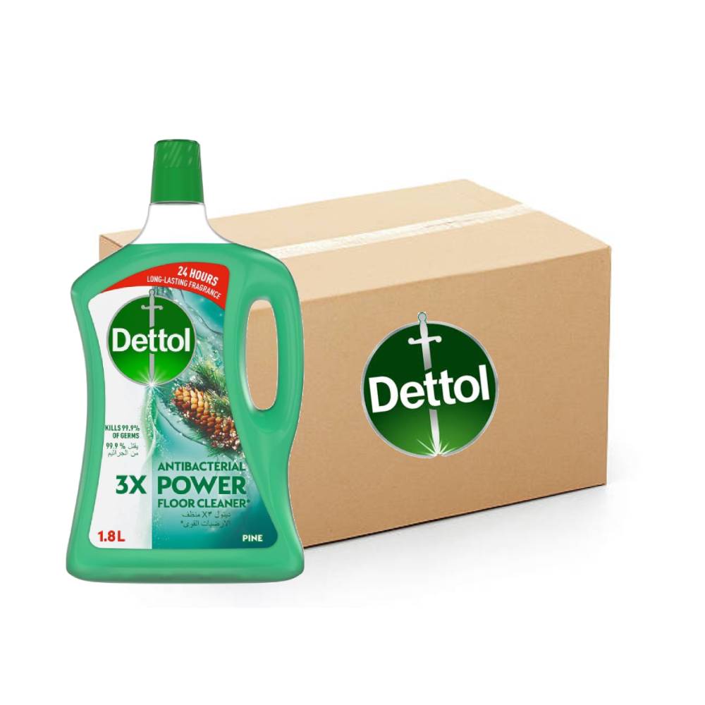 Dettol Antibacterial Floor Cleaner Pine - 6x1.8Ltr, Bulk items, Catering, Wholesale price, Dettol Offers, Floor cleaners, Antibacterial Cleaning items