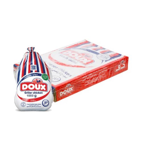Doux Frozen Griller Chicken - 10x1Kg packed whole chickens, perfect for roasting, grilling, or bulk food preparation with consistent quality and flavor.