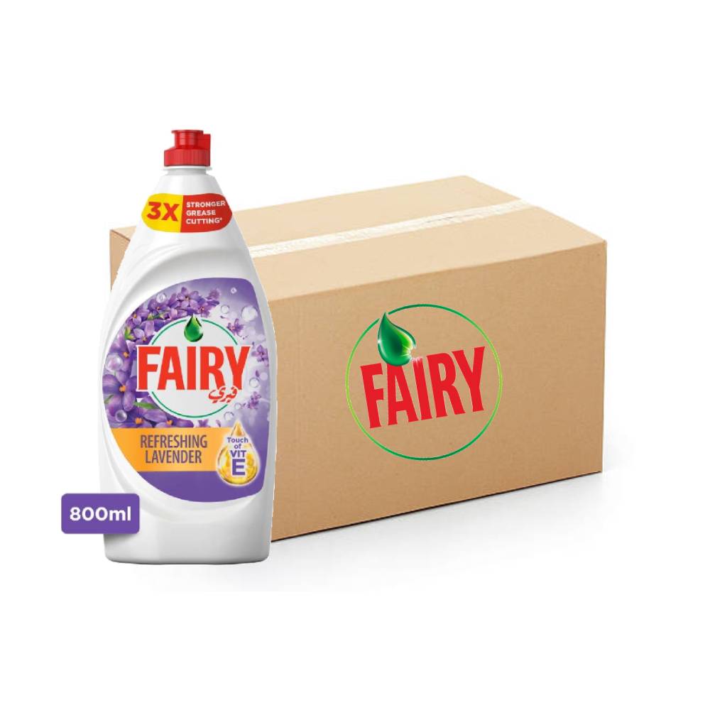 Fairy Liquid Dishwash Refreshing Lavender - 12x800ml, Bulk items, Catering, Wholesale price, Touch of Vitamin E, Value pack, Dishwashing liquid, Fairy offers