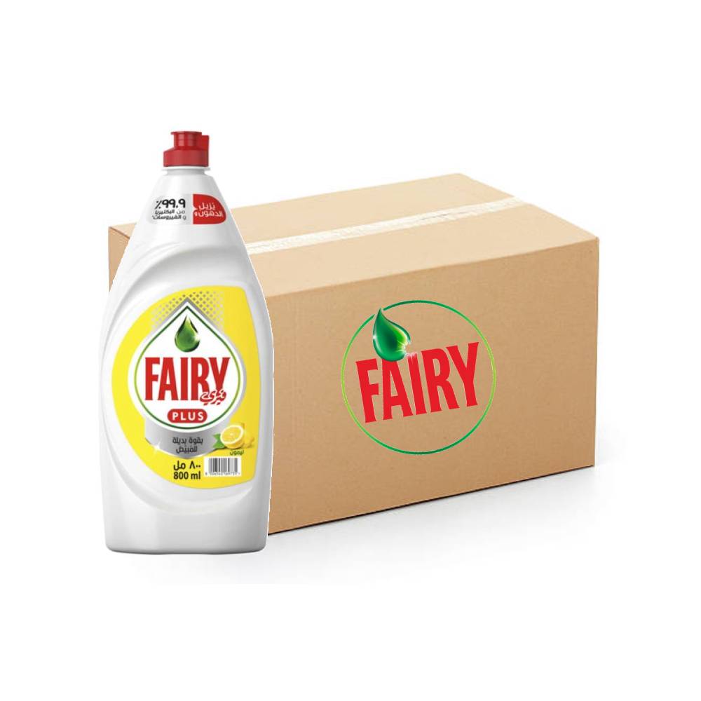 Fairy Plus Lemon Dishwashing Liquid - 12x800ml, Bulk items, Catering, Wholesale price, Cleaning items, Dishwashing Liquid Value Pack, Liquid soap, Fairy Offers
