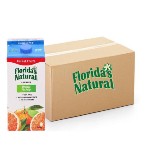 Florida’s Natural Orange Juice No Pulp 6x1.6L – 100% Pure Orange Juice, No Pulp, Rich in Vitamin C, Fresh and Natural Flavor, Family-Size Pack