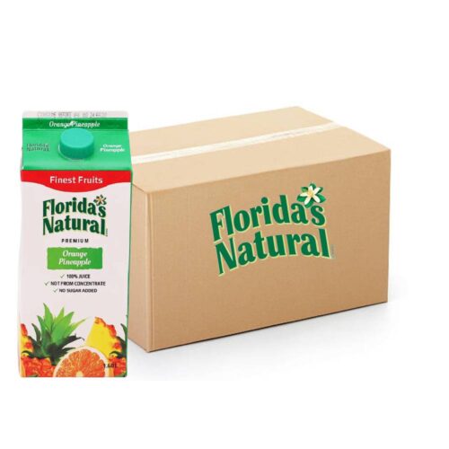 Florida’s Natural Orange Pineapple Juice 6x1.6L – 100% Pure Juice Blend, No Added Sugar, Rich in Vitamin C, Refreshing Citrus and Tropical Flavor, Family Pack
