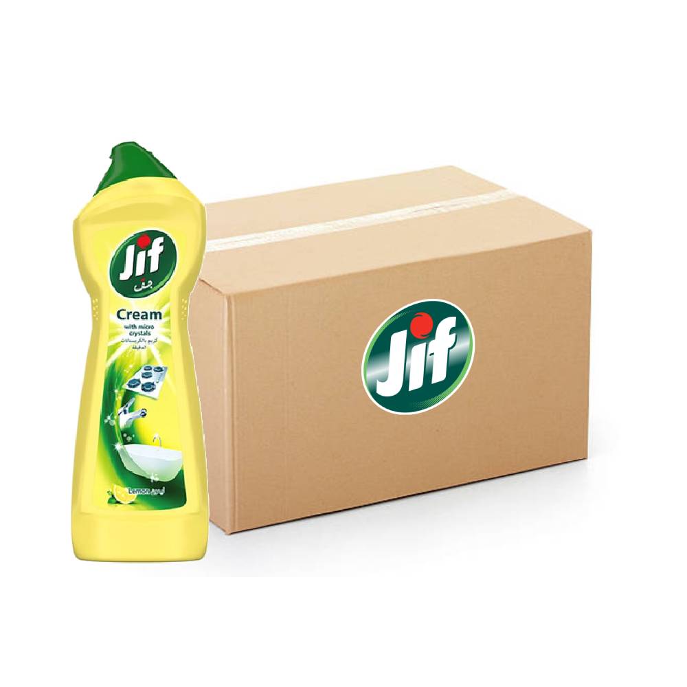 Jif Cream Cleaner Lemon - 12x750ml, Bulk items, Catering, Wholesale price, Easy to rinse off, Smooth & Shiny Surfaces