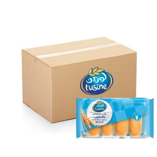 Lusine Milk Sandwich Roll 13 packs of 200g each, soft and creamy milk-flavored sandwich rolls perfect for snacks and meals.