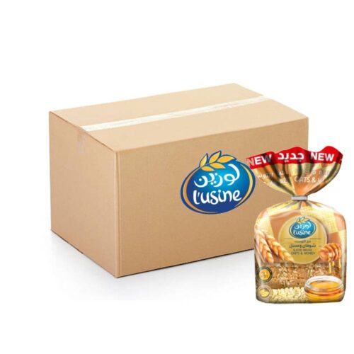 Lusine Oats and Honey Sliced Bread – 12x300g pack of wholesome oats and honey flavored sliced bread.