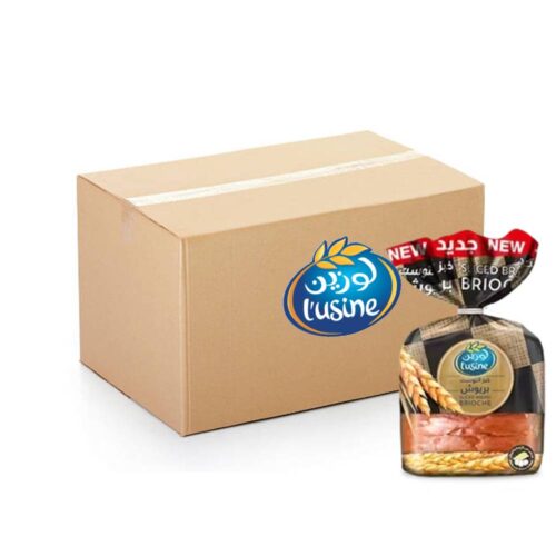 Pack of Lusine Sliced Brioche Bread 12x320g – soft, rich, and buttery sliced brioche bread perfect for sandwiches and toasts.
