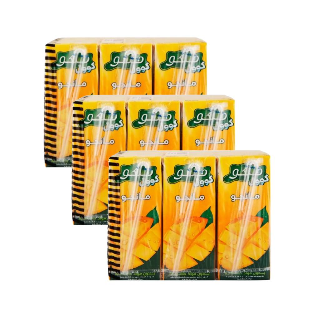Melco Cool Mango Juice Drink 18x225ml – Refreshing Mango Beverage, Convenient Pack, Ideal for Kids, Parties, and On-the-Go Enjoyment