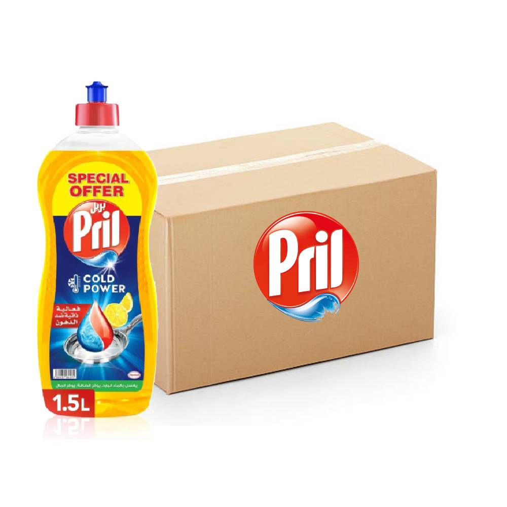 Pril Lemon Dishwashing Liquid - 12x1.5Ltr, Bulk items, Catering, Wholesale price, Dishwashing Liquid, Value pack, Shop online, Offers