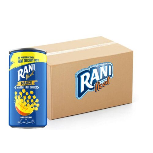 Rani Float Mango Fruit Drink 24x180ml – Mango Juice with Real Fruit Pieces, Refreshing Tropical Beverage, Ideal for On-the-Go, Party Packs, and Refreshment