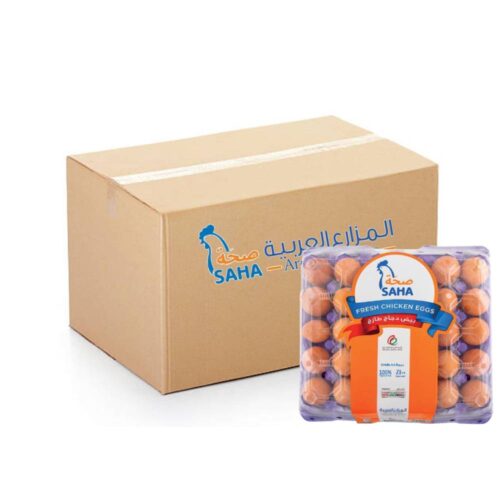 Saha Brown Medium Eggs 12x30s – Fresh Medium Brown Eggs, High-Quality Farm Eggs, Ideal for Cooking and Baking, Bulk Pack for Foodservice and Home Use