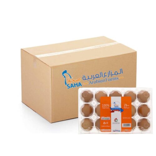 Saha Brown Medium Eggs 24x15s – Fresh Medium Brown Eggs, High-Quality Farm Eggs, Ideal for Cooking and Baking, Bulk Pack for Home and Foodservice Use
