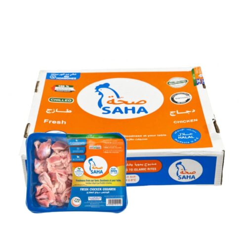 Saha Fresh Chicken Gizzards 18x300g – Fresh chicken gizzards packed in 300g portions, ideal for flavorful cooking and recipes.