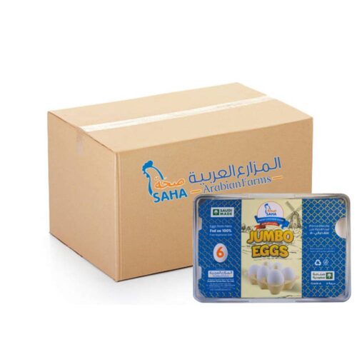 Saha Fresh White Eggs Jumbo 60x6s – Large Fresh White Eggs, Premium Quality Jumbo Eggs, Ideal for Cooking and Baking, Bulk Pack for Home and Foodservice