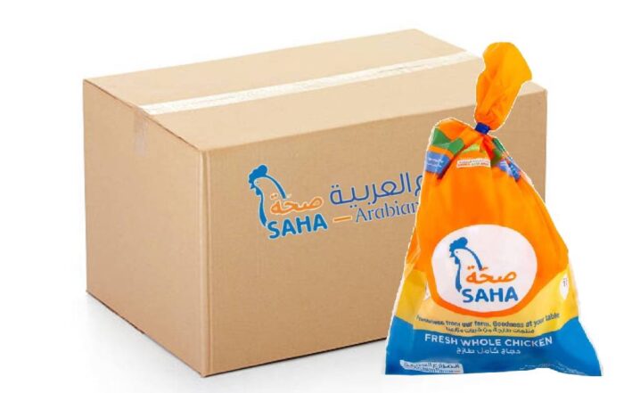 Saha Fresh Whole Chicken Bag – 10x1000g packed for freshness and ideal for family meals or bulk cooking.