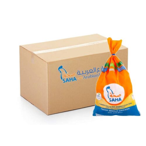 Saha Fresh Whole Chicken Bag 10x1100g – fresh whole chickens perfect for cooking, bulk pack.