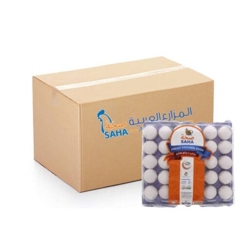 Saha White Eggs Extra Large 12x30s – Premium extra-large white eggs, ideal for hearty breakfasts, baking, and bulk food preparation.