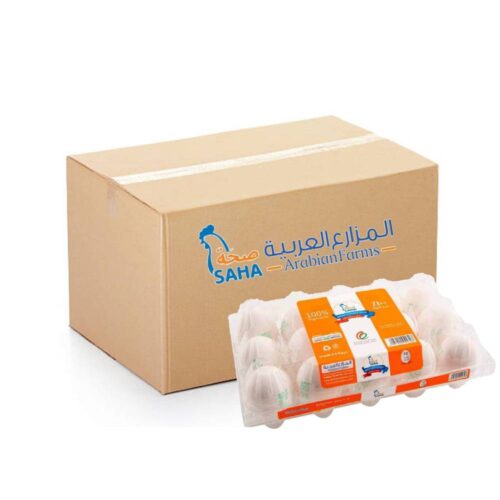 Saha White Small Eggs 24x15s – Fresh small-sized white eggs packed in 15-egg cartons, ideal for households and foodservice.