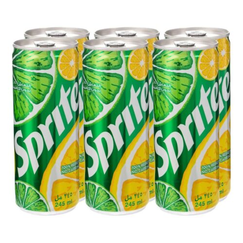 Sprite Lemon Lime Carbonated Soft Drink - 30x6x245ml pack featuring a crisp, refreshing lemon-lime flavor in 245ml cans, perfect for cooling off anytime.