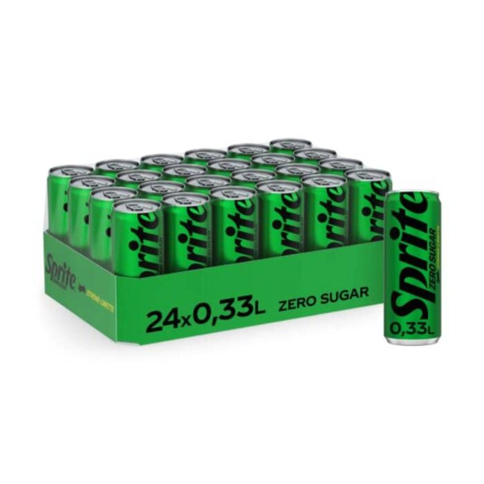 Sprite Lemon Lime Zero Calories Soft Drink 24x330ml – refreshing sugar-free lemon lime soda in convenient cans.
