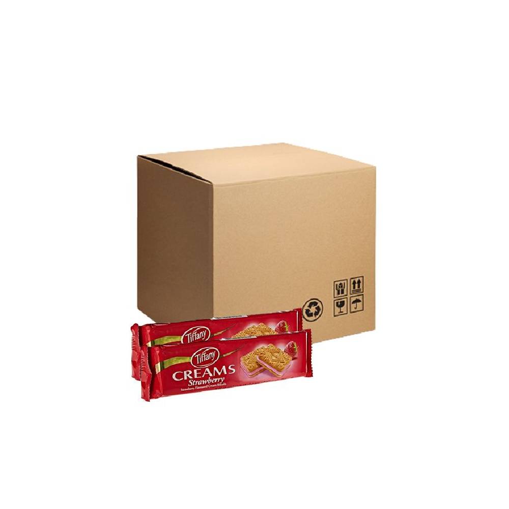 Tiffany Strawberry Cream Biscuit - 24x84g, Bulk items, Catering, Wholesale price, Strawberry flavoured, Perfectly baked