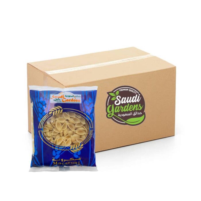 Saudi Gardens Macaroni Conchiglie Rigate No.18 Large - 20x400g, Premium Pasta, Wafrah, Ingredients, Large Macaroni, Catering, Wholesaler, Price, Bulk items