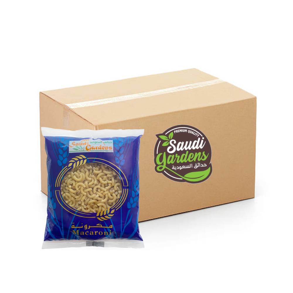 Saudi Gardens Macaroni Cornetto Liscio Piccolo No.27 - 20x400g, Premium Pasta, Durum wheat, Wafrah, Macaroni Pasta, Ingredients, Salad, Catering, Wholesaler, Price, Bulk items