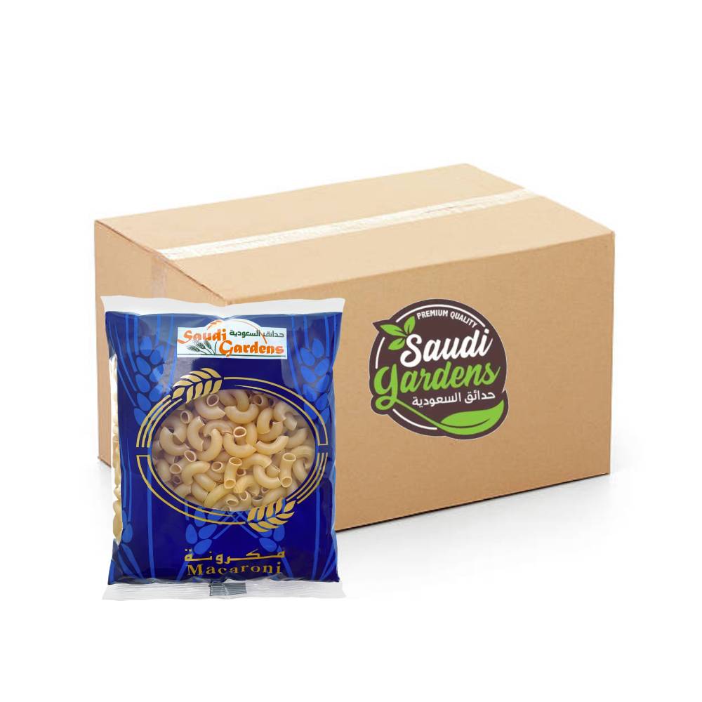 Saudi Gardens Macaroni Cornetto No.16 - 20x400g, Wafrah, Premium Pasta, Elbow macaroni, Ingredients, Salad, Soup, Catering, Bulk items, Wholesaler, Price