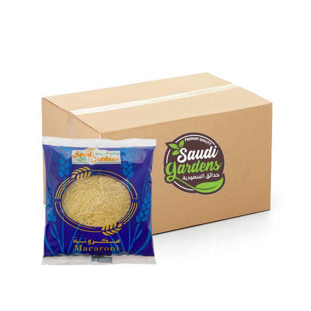 Saudi Gardens Macaroni Vermicelli No.21 - 20x400g, Premium Pasta, Wafrah, Ingredients, Macaroni Pasta, Catering, wholesaler, Price, Bulk items