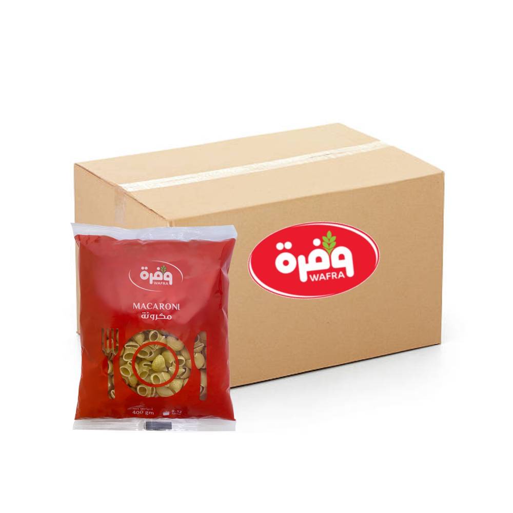 Wafra Macaroni Chifferi Rigati No.19 - 20x400g, Wafrah, Premium Pasta, Wheat Durum, Ingredients, Bulk items, Catering, Wholesaler, Price, HORECA