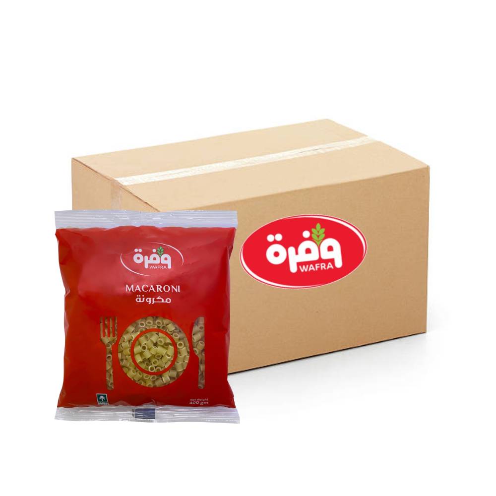 Wafra Macaroni Mezzi Sedanini Lisce No.14 - 20x400g, Wafrah, Premium Pasta, Durum Wheat Pasta, Bulk items, Catering, Wholesaler, Price, HORECA