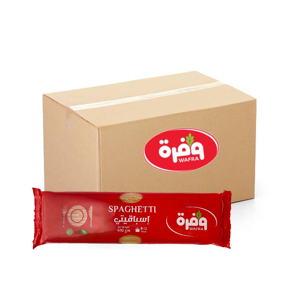Wafra Spaghetti Pasta No.42 - 20x400g, Wafrah, Saudi Made, Pasta, Bulk items, Catering, Wholesaler, Price, HORECA