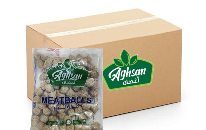 Aghsan Meat Balls 10kg - 5x2Kg pack of frozen seasoned meatballs ideal for bulk cooking, catering, or restaurant use