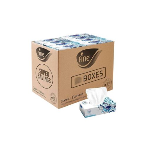 Fine Facial Tissue 2-Ply 150 Sheets 6x5 Boxes wholesale tissue UAE