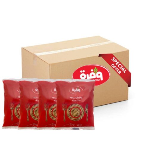 Wafra Macaroni Penne Lisce No.11 Pack of 3+1 - 4x5x400g, smooth penne pasta with a special extra pack, made from premium durum wheat for perfect al dente cooking.